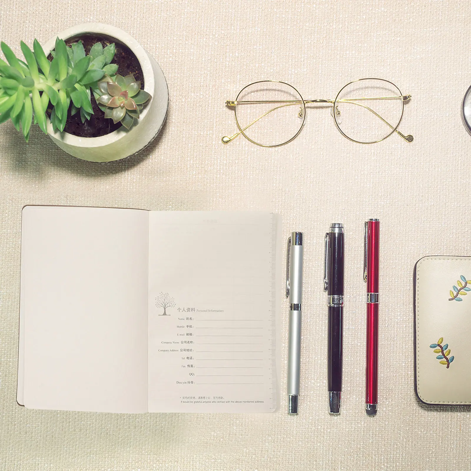 2Pcs Business Notebook PU Cover Portable Multi-Function Writing Notepad Office School Journal Daily Planning Notebook