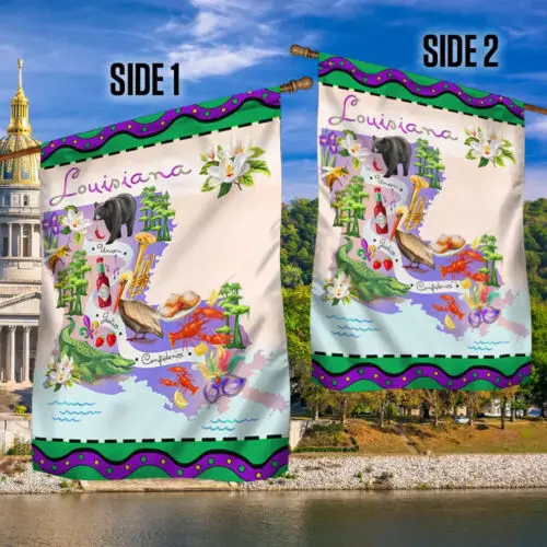 Love Louisiana State Union Justice Confidence Flag Garden Flag ANM LLP LLX