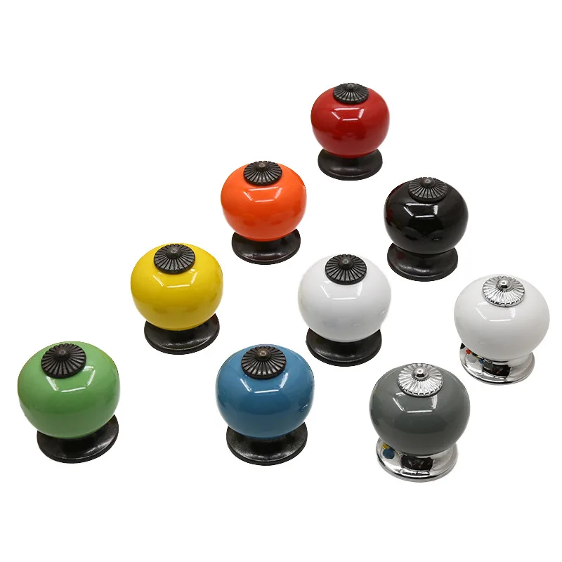 2 قطعة مقابض السيراميك مقابض الأدراج المطبخ دولاب مقابض الأبواب لخزانة الغرفة مع مسامير مقبض الأثاث #4