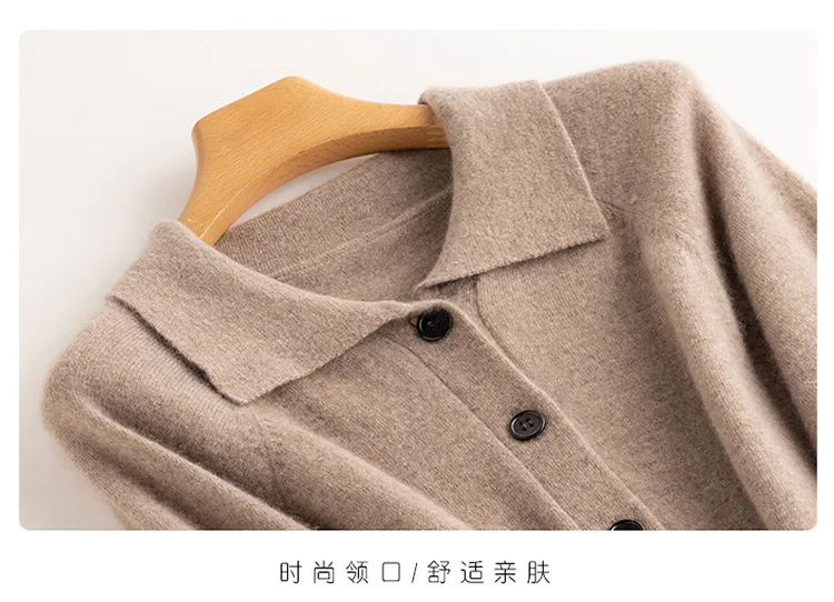 Sukienka kaszmirowa jesień-zima damska golf sweter długi wełniany kardigan dzianinowy spódnica średniej długości luźna sukienka damska plus size