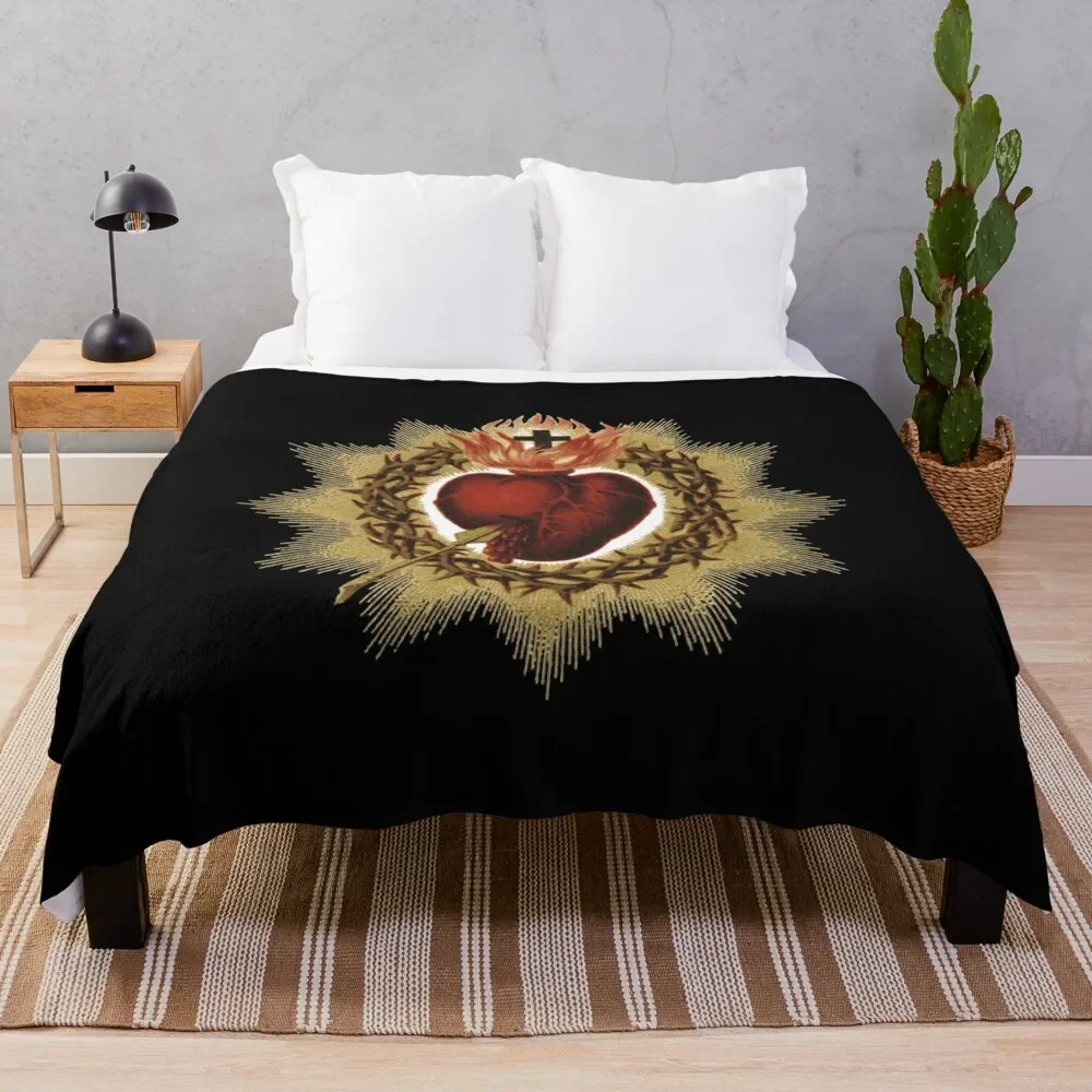 Sacred Heart of Jesus Catholic Throw Blanket Giant Sofa Heavy Blankets For Sofas Baby Blankets