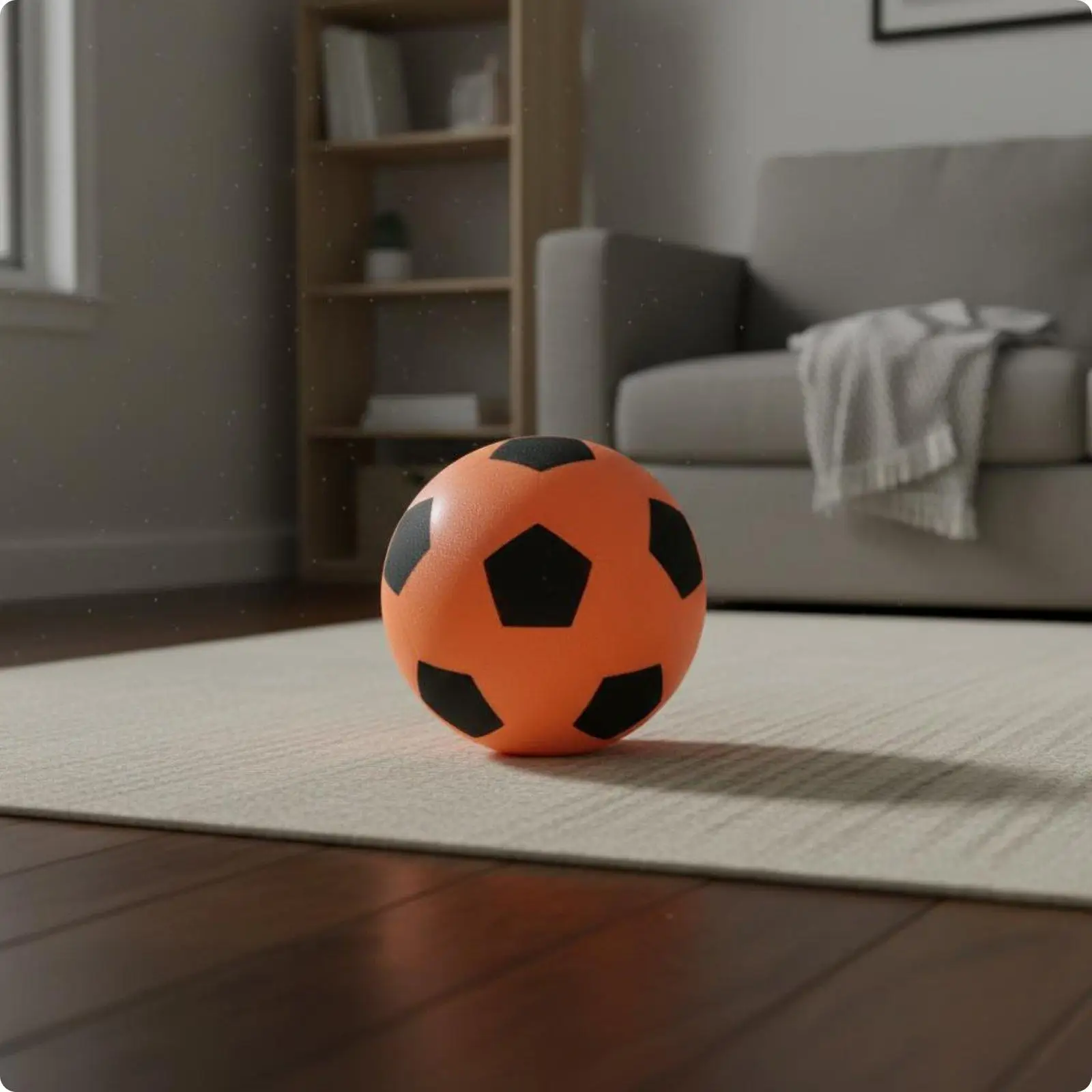 Children Silent Ball Quiet PU Foam Soccer Ball Small Football for Kids Indoor Active Training and Fun view 4