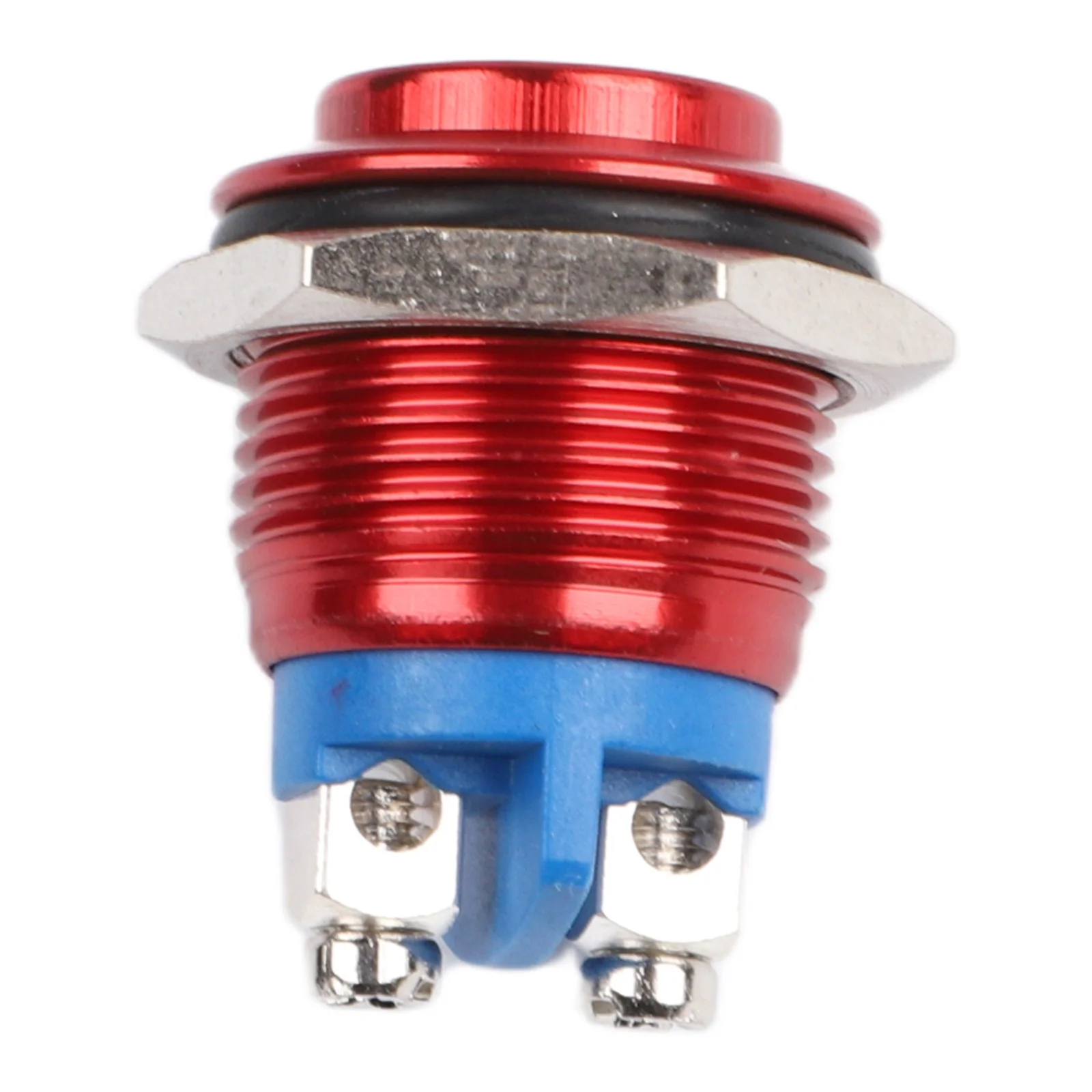 IP66 Rating Waterproof Metal Push Button Switch 16mm Momentary On Off with Screw Terminals for 12-24V Industrial Equipment