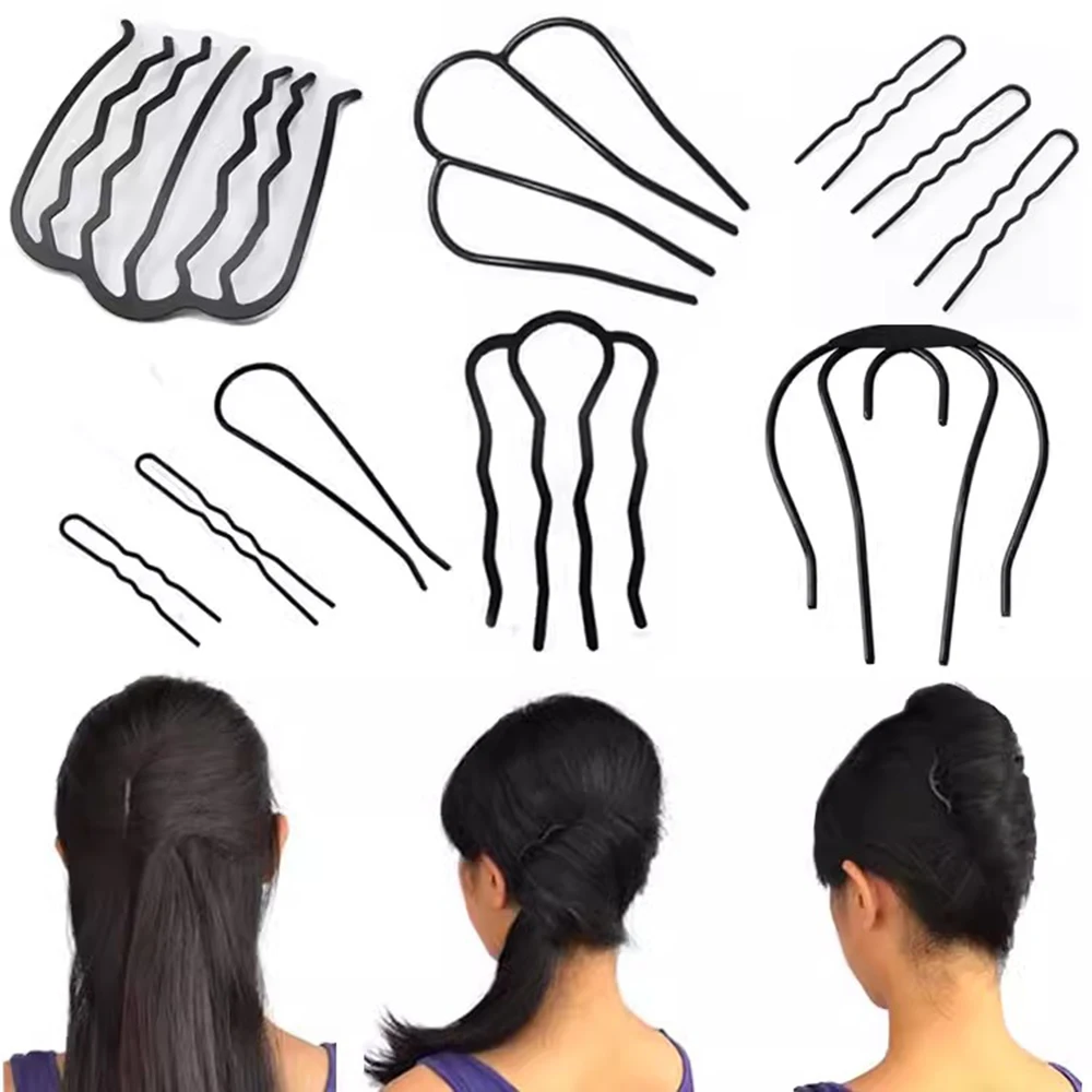 Invisible Simple U-shaped Hairpin Women Ball Head Hairpin Adult For Lazy Hair Fixation Artifact Insert Comb Styling Accessories