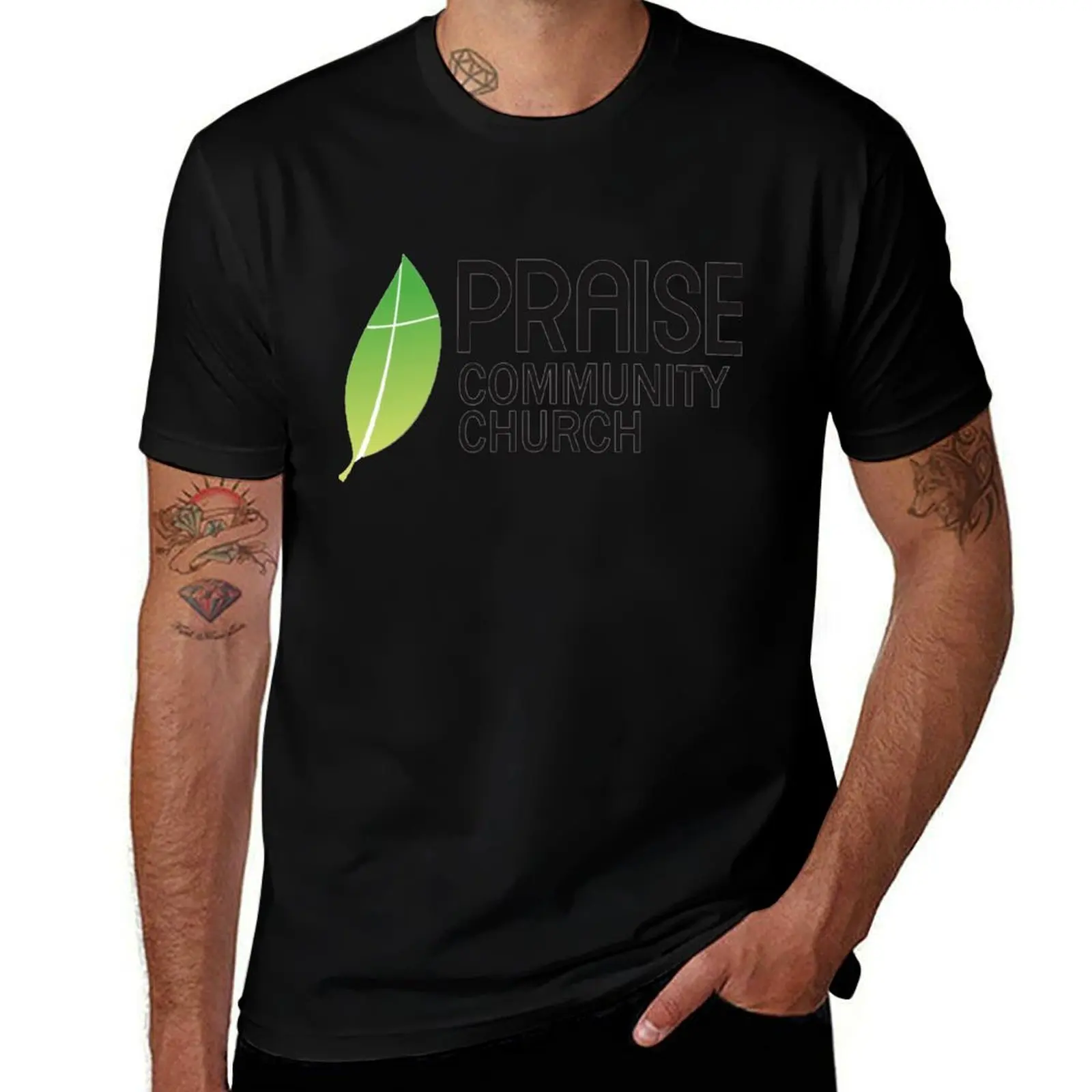 Praise Community Church T-Shirt Everyday Wear Basic Short Sleeve Top