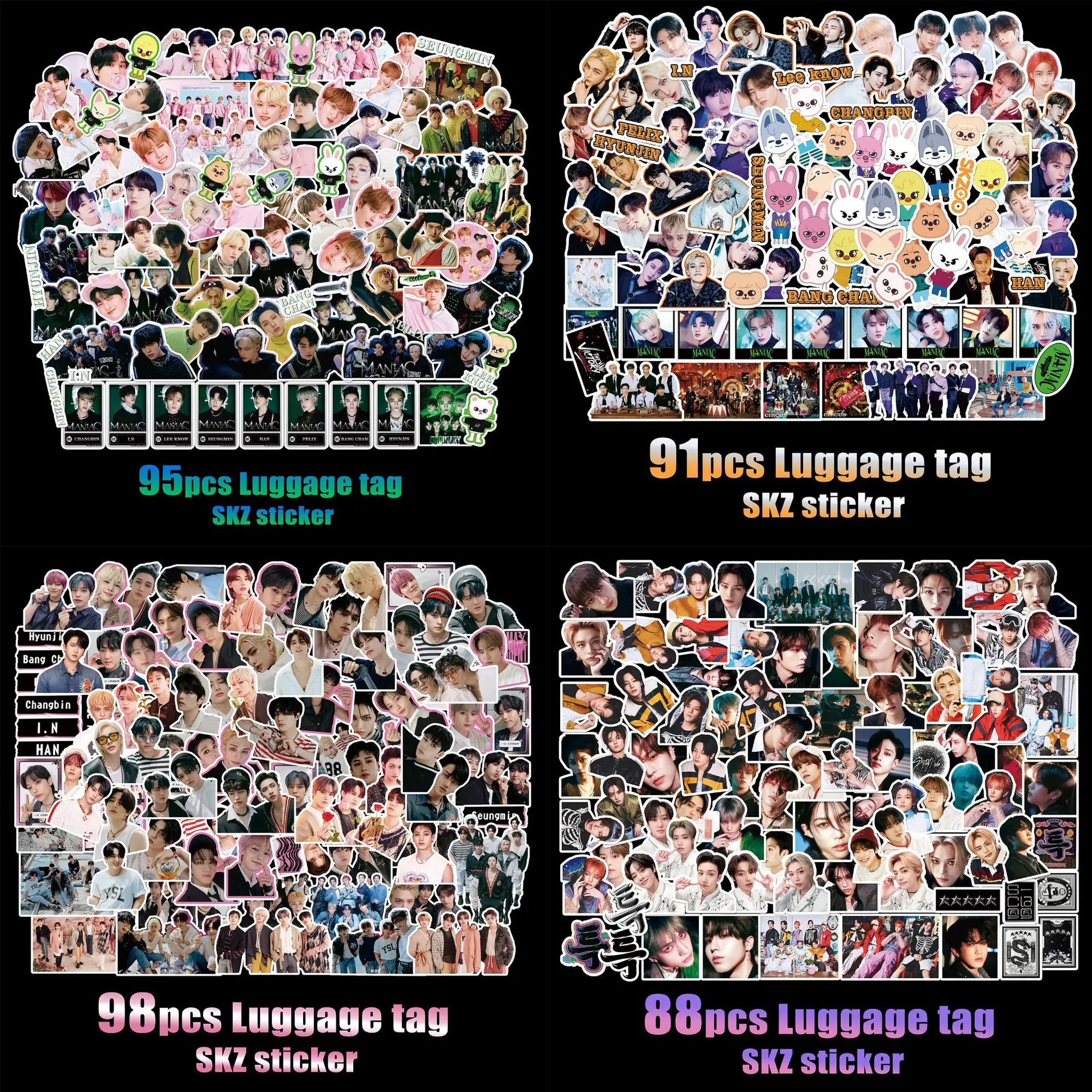 

95 Stray Kids boy band albums with the same sticker SKZOO peripheral celebrity account sticker creative
