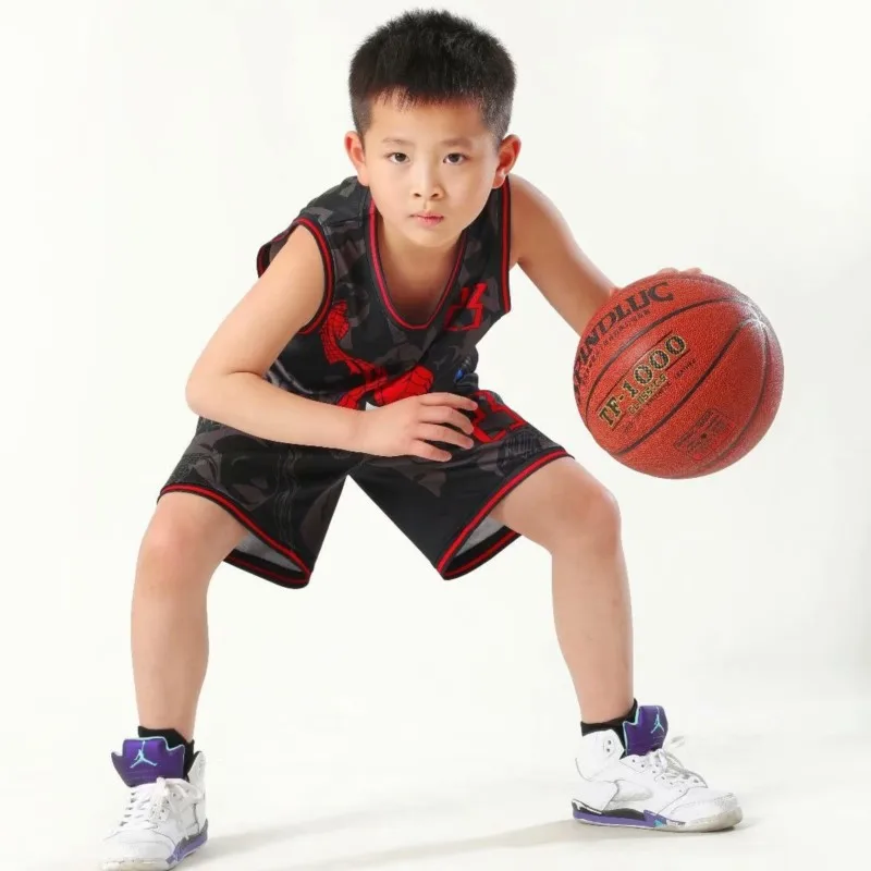 Summer Children's Jersey Baby Boys Cartoon Number 23 Basketball Clothes Child 3-12 Years Basketball Sports Sets