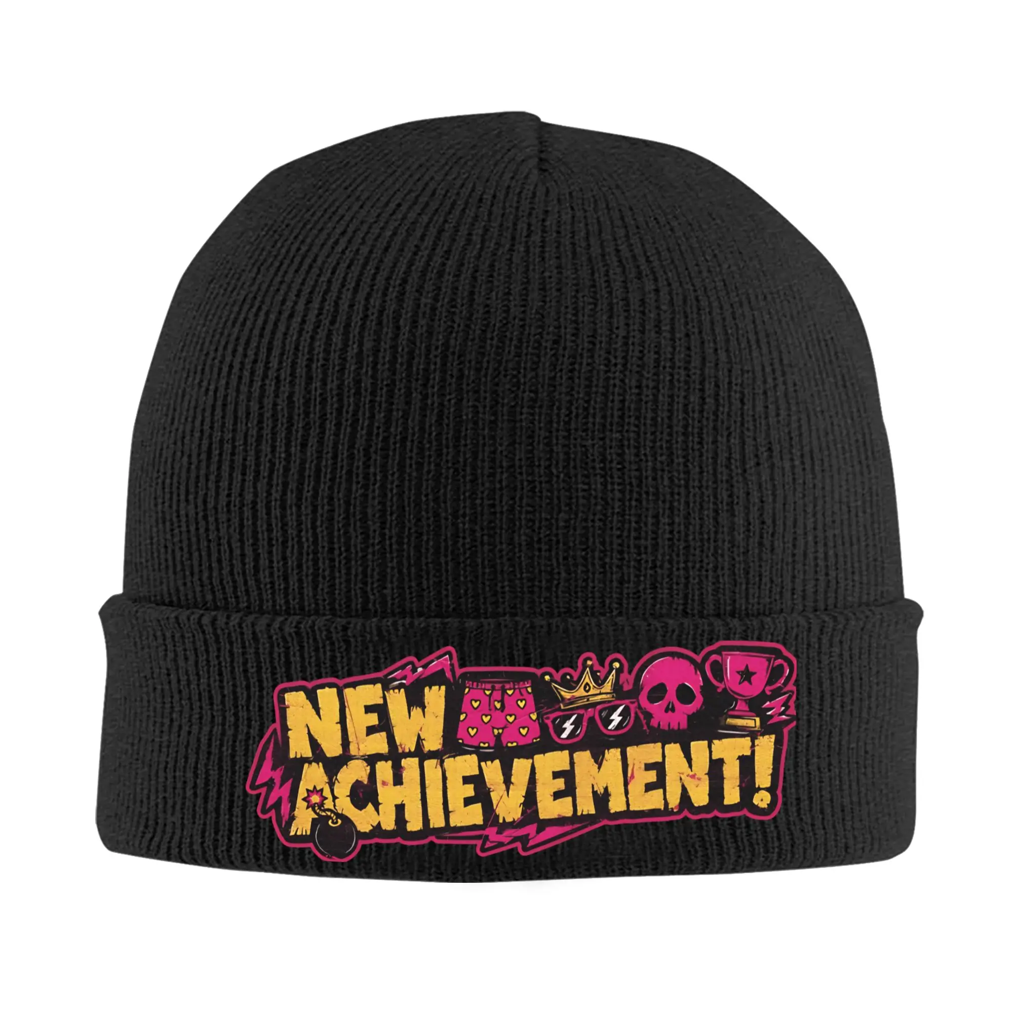 Dungeon Crawler Carl New Achievement Bonnet Hats  Beanie Hats Autumn Graphic Knitting Hat Cool Men Women Kpop Warm Soft Cap