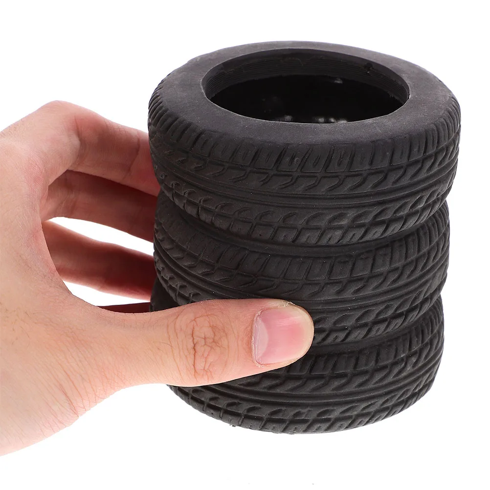 

6 Pcs Tire Shaped Pen Holder Plastic Storage Makeup Brush Multi function Stationery ganizer Desk School Office Supplies