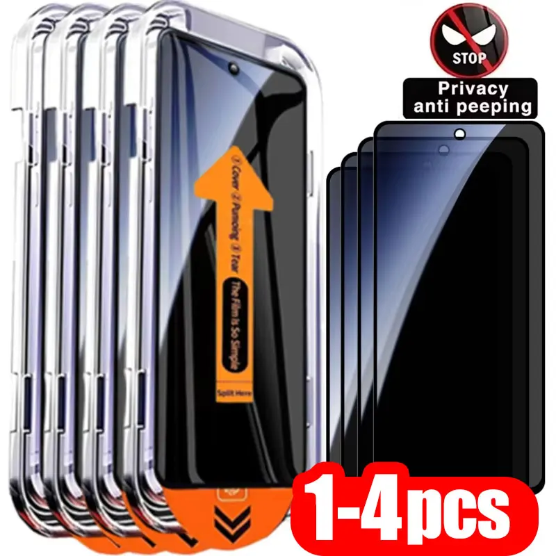 1-4PCS Oleophobic Coating Easy Install Privacy Screen Protector For Samsung Galaxy S26 Ultra S26Ultra Anti Spy Tempered Glass