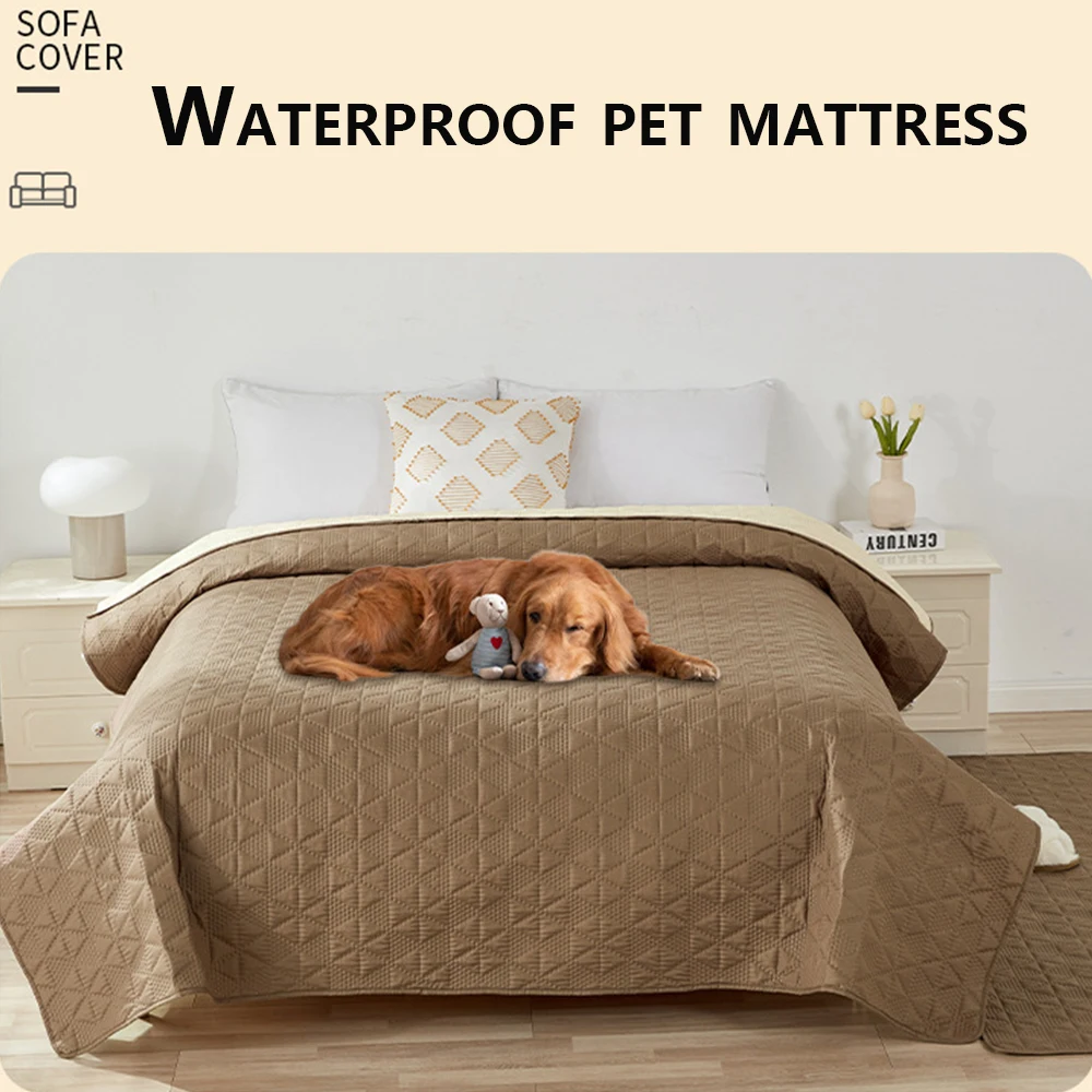 

Водонепроницаемая кровать для домашних животных, коврик с диафрагмой, моющийся стеганый коврик с тиснением, простыня большого размера, домашний текстиль, покрывало