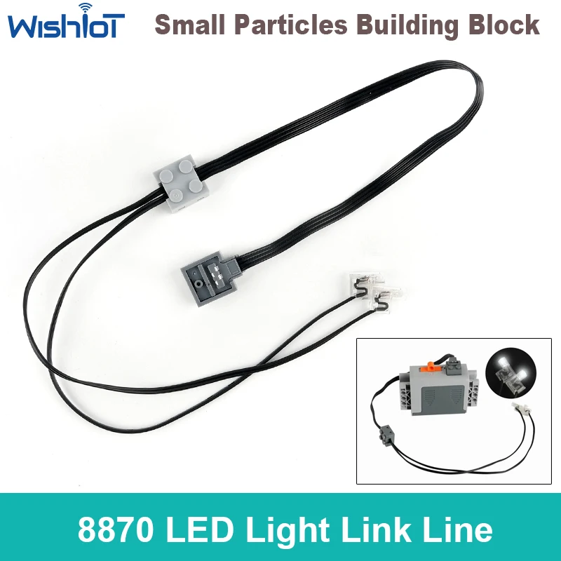 

PF 8870 Светодиодный соединительный кабель MOC, детали с функцией питания с переключателем Legoeds 8869, модификация автомобильного поезда