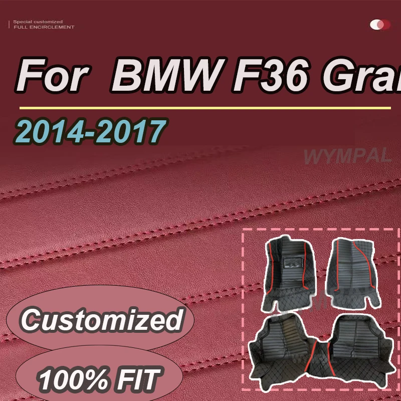 

LUXURY Custom Automotive Car Floor Mats For BMW F36 Gran Coupe 2014 2015 2016 2017 Auto Luxury Leather Men Women Car Mats Full