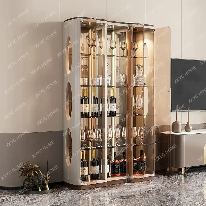 XX Brait Light Luxury Wine Cabinet Living Room Wall Storage Cabinet 1.2m Large Capacity Tall Display Cabinet