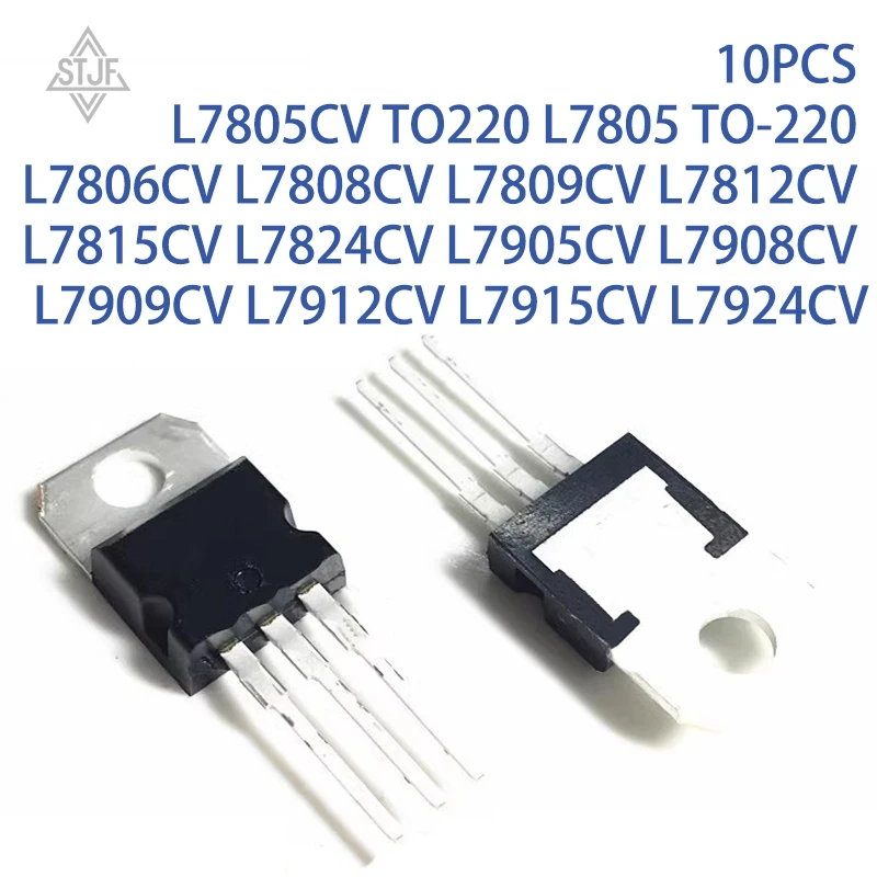 10PCS L7805CV TO220 L7805 TO-220 L7806CV L7808CV L7809CV L7812CV L7815CV L7824CV L7905CV L7908CV L7909CV L7912CV L7915CV L7924CV