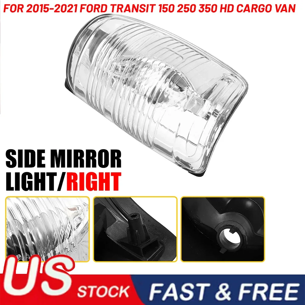 Left Right Car Side Rear Mirror Turn Signal Light Lamp Lens Cover For Ford Transit MK8 2014-2019 BK31-13B381-AB BK31-13B382-AB