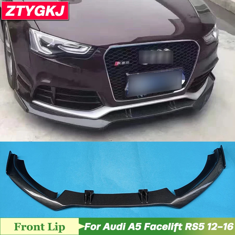 

AT Style High Quality Carbon Fiber Front Bumper Lip Chin For Audi A5 Facelift RS5 2012-2016