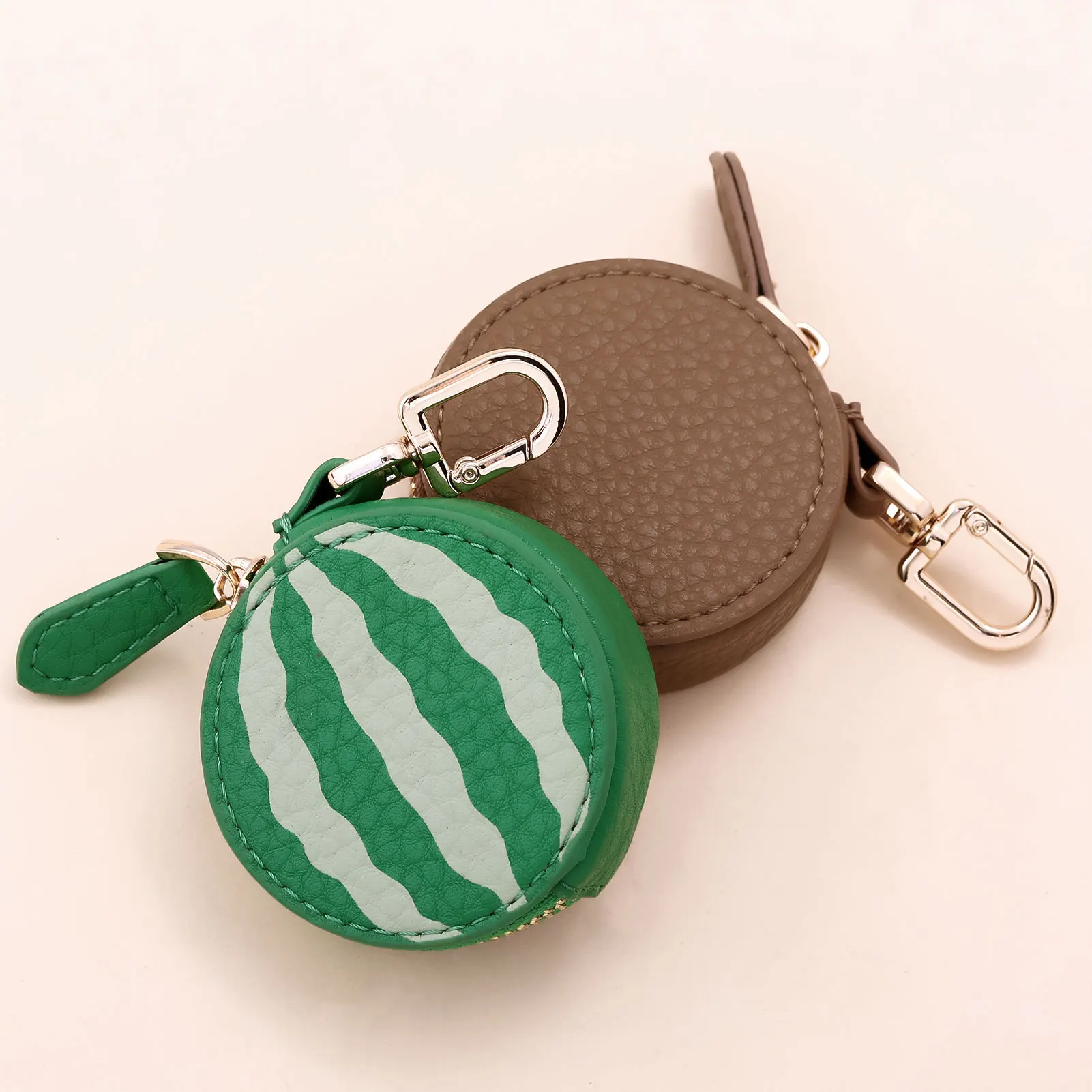 Cute Anime Cartoon Frog Wallet Coin Purse Exquisite Apple Peach Fruit Carrot Vegetable Lipstick Pouch Keychain Accessory Gift