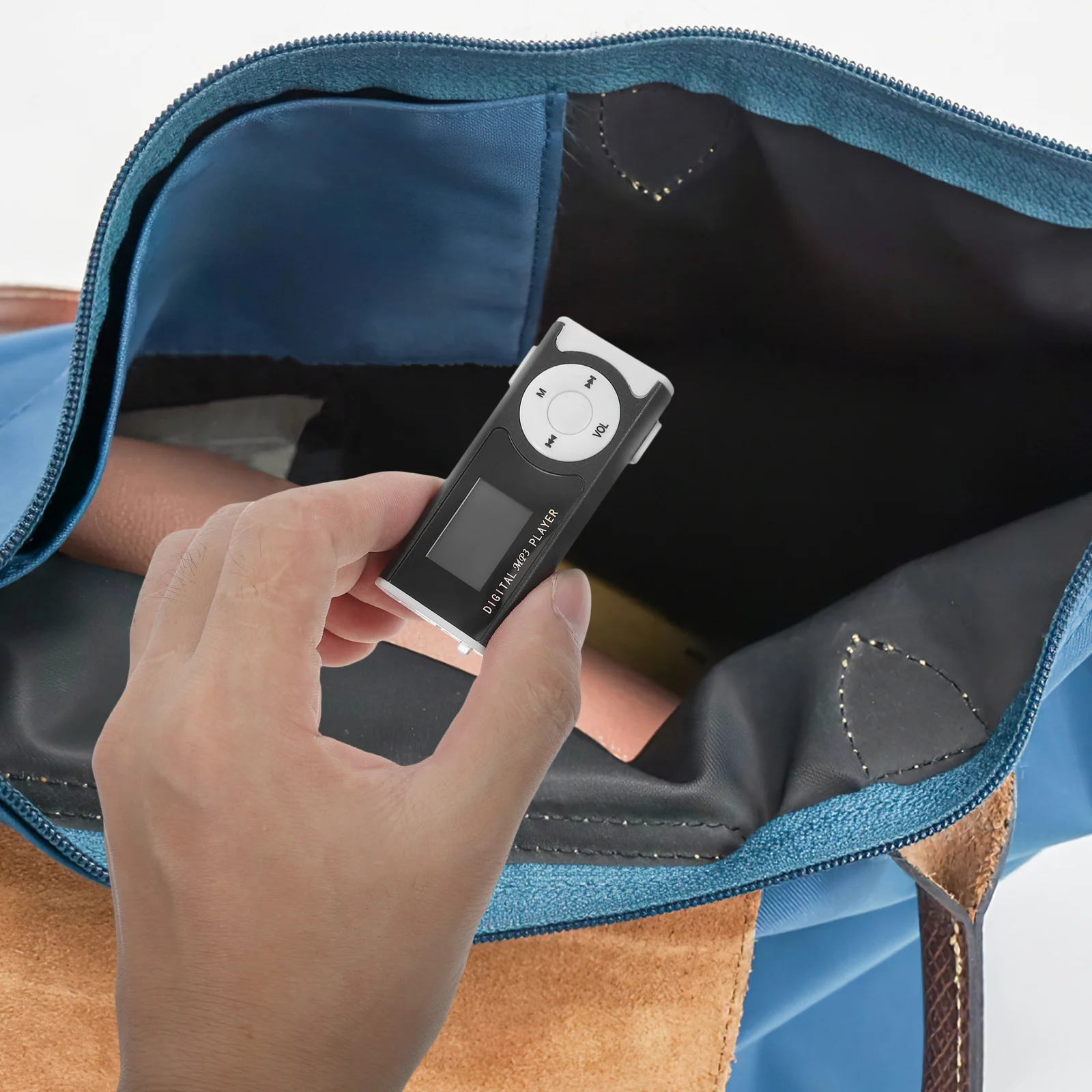 

Stylish Portable Clip MP3 LCD Screen 16GB Micro Slot Built-in Rechargeable Compatible with Windows Support WMA Music