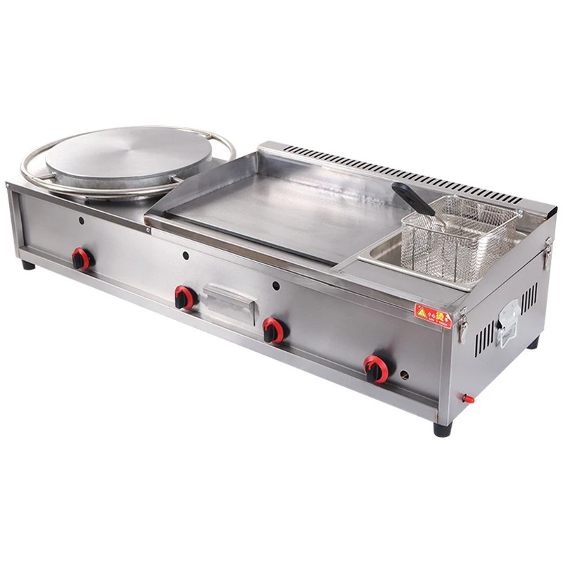 Pancake machine grill oven all-in-one machine commercial stall gas multigrain fruit pot hand grab cake machine