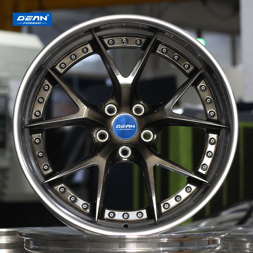 

DEAN DP041M 2-Piece Brushed Black With Polished Lip Forged Custom Wheels Suitable for M340i G80 15-26 Inch 5x114.3 5x120 5x112
