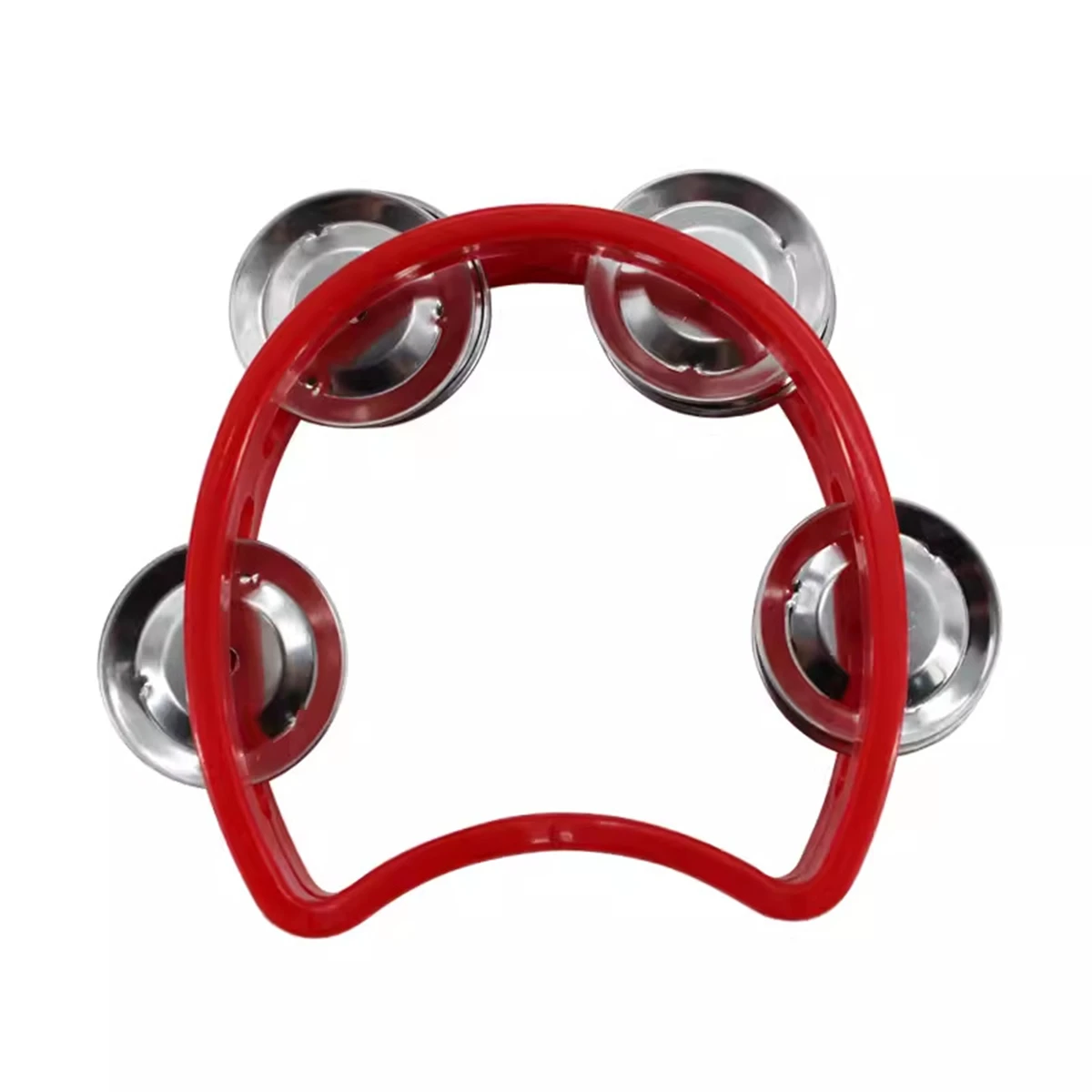 Metal Bells Hand Held Tambourine Red Blue Diameter 10cm Green High 10cm Plastic Rattle Rattle Ball Metal Bells