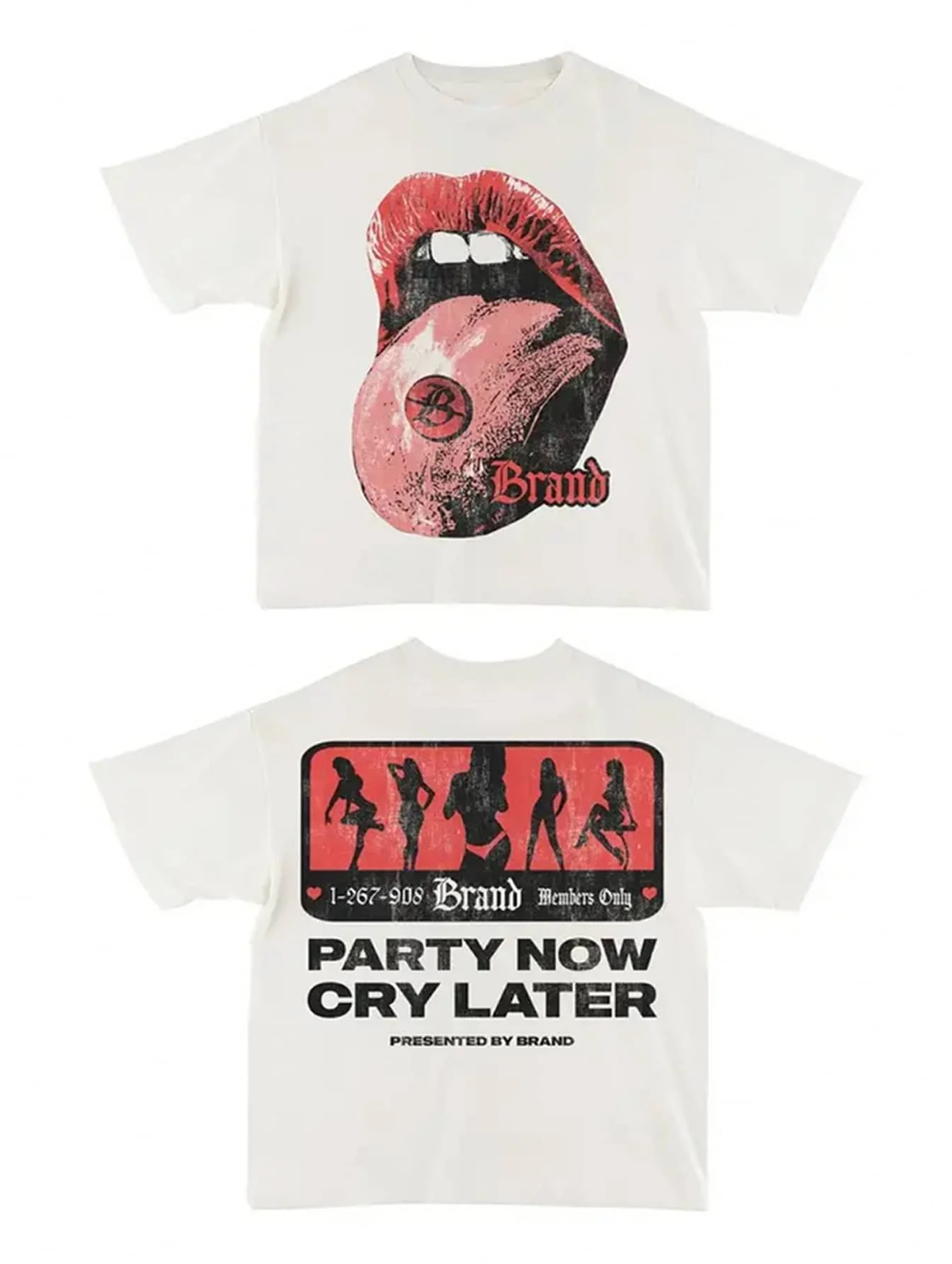 Y2K Style Directional Print, Summer Street Style Short Sleeved T-Shirt, Cool Design Retro Summer Men's Daily Wear