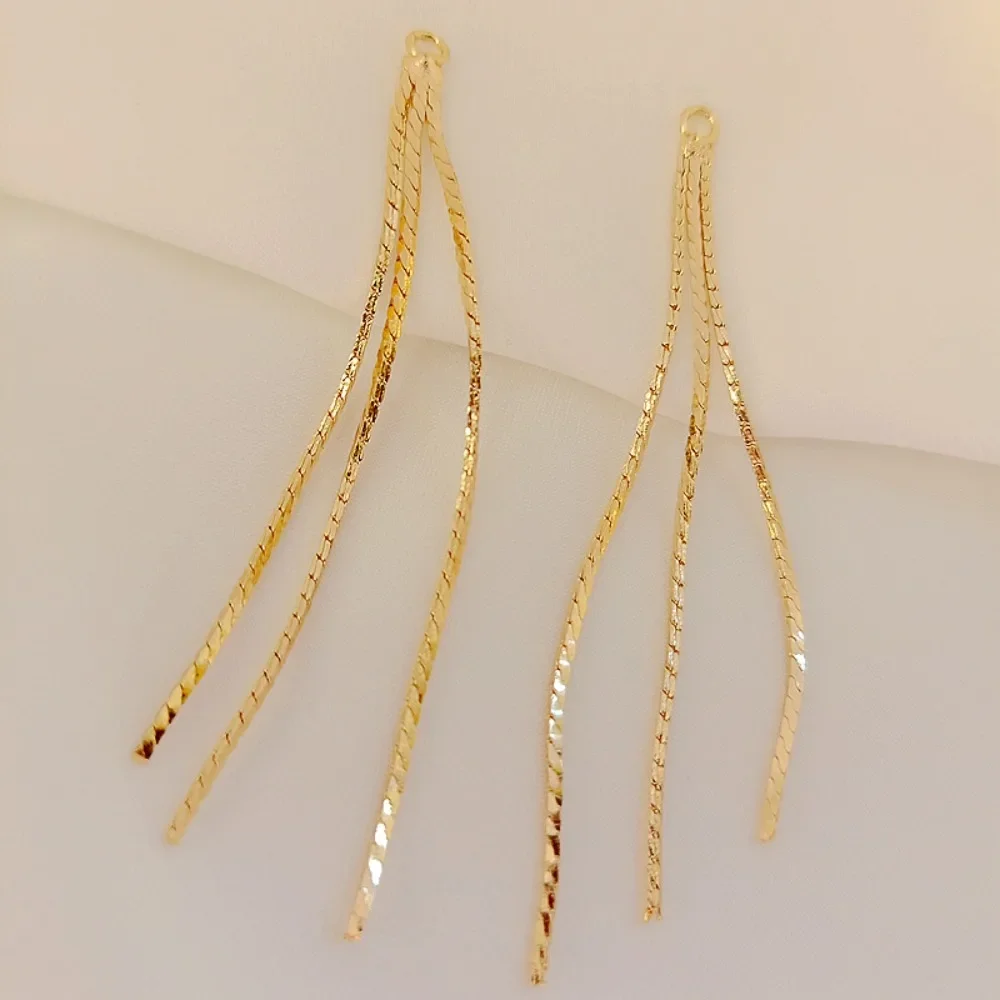 

14k Gold-plated Accessories with Pendant Snake Bone Chain Ear Thread Material Earrings Tassels and Other Handcrafted Diy Jewelry