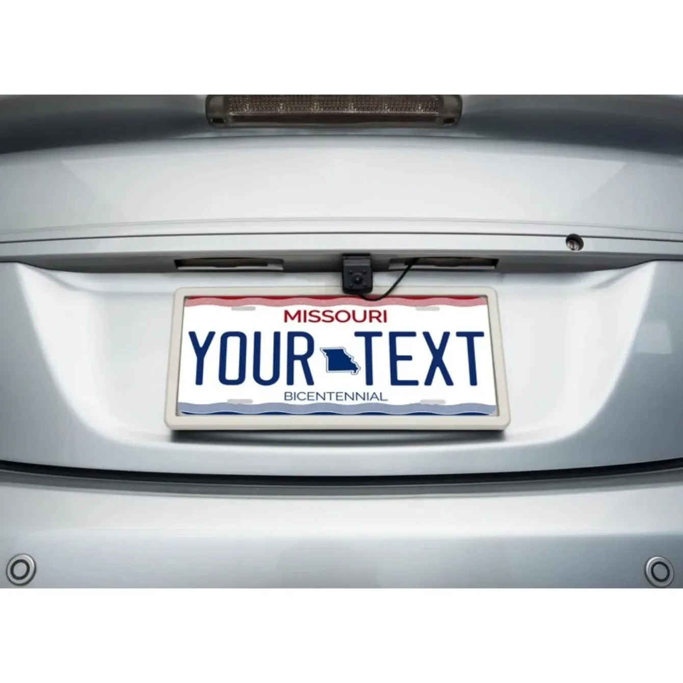 لوحة فانيتي ميسوري "الولاية المئوية" المخصصة - علامة مخصصة للمركبات، رائعة لديكور موضوع الدولة الأمريكية.