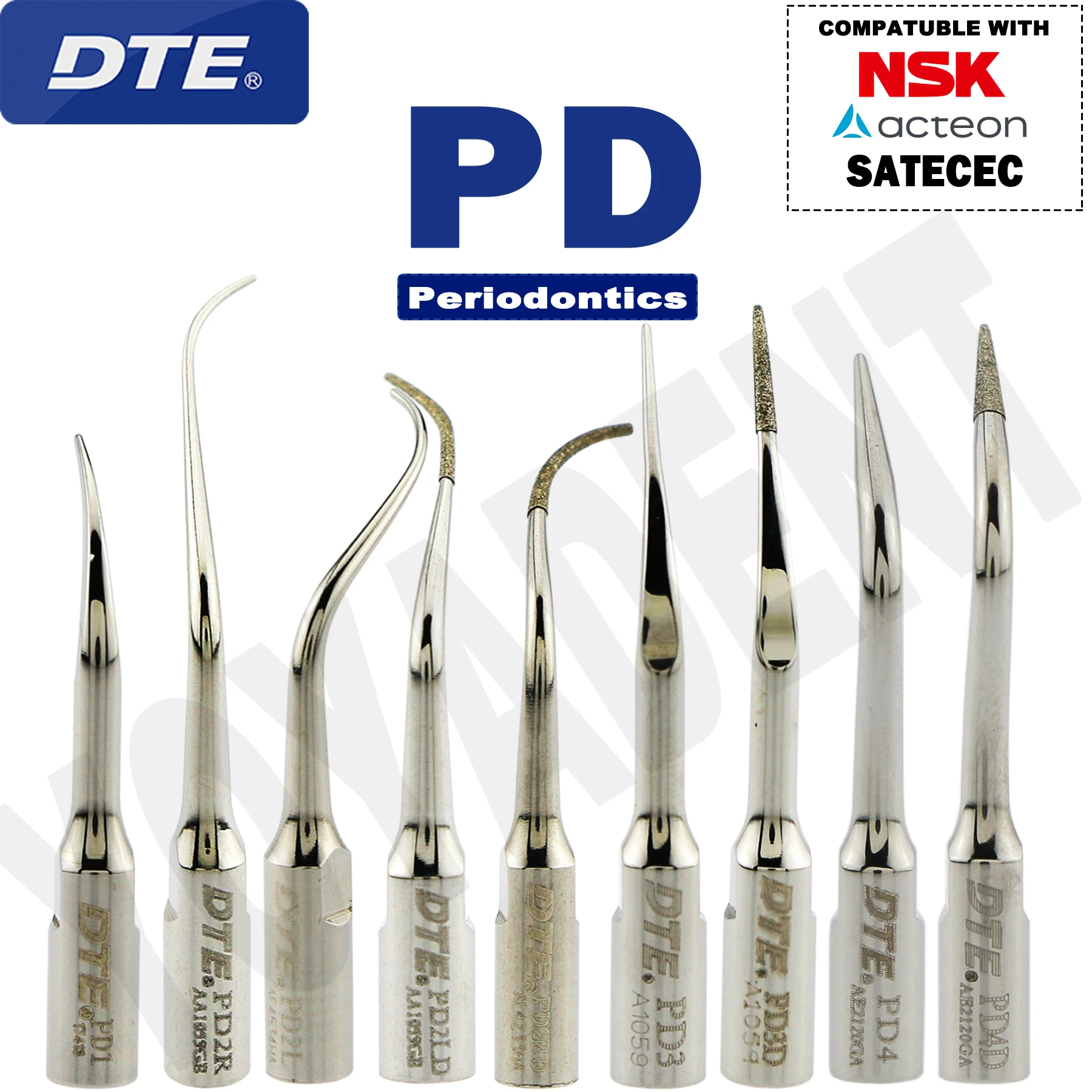 Woodpecker Dental Ultrasonic Scaler Tips Periodontal Scaling Tip Dentist Tools P Series Fit EMS UDS