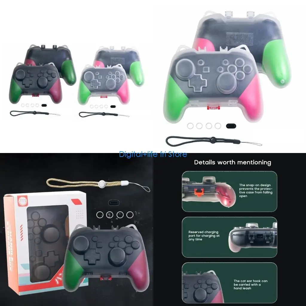 E06D Handle Storage Box, Anti Drop Hard Case, Portable Game Console Controller Protective Cover Sleeve for Switch