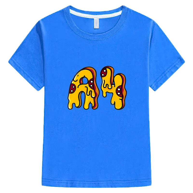 Kids T Shirt А4 Donuts Пицца А4 Boys girls short sleeved 100% cotton T-shirts Merch A4 T-shirt y2k one piece girl boys clothes