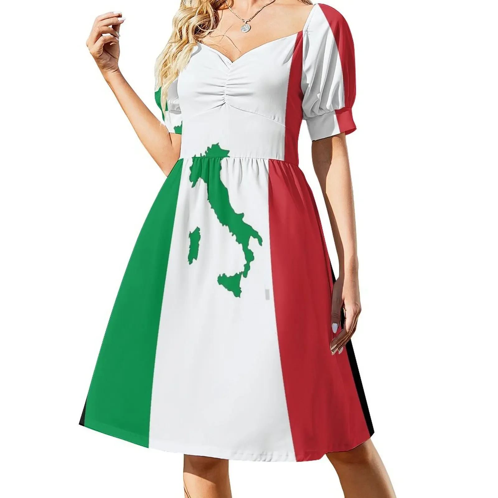 

Map of Italy - Italian Flag Sleeveless Dress Clothing summer clothes Female dress women's dresses luxury Dress