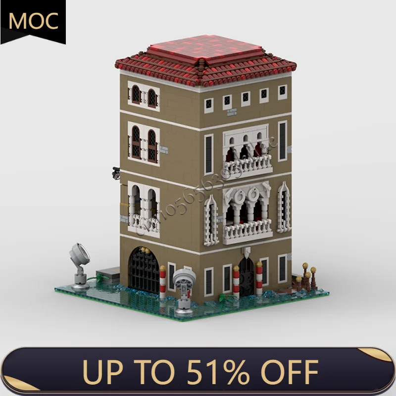 

3249 Parts MOC Famous Movie Palace in the Water Model DIY Building Bricks Creative Assembly Educational Toys Kids Popular Gifts