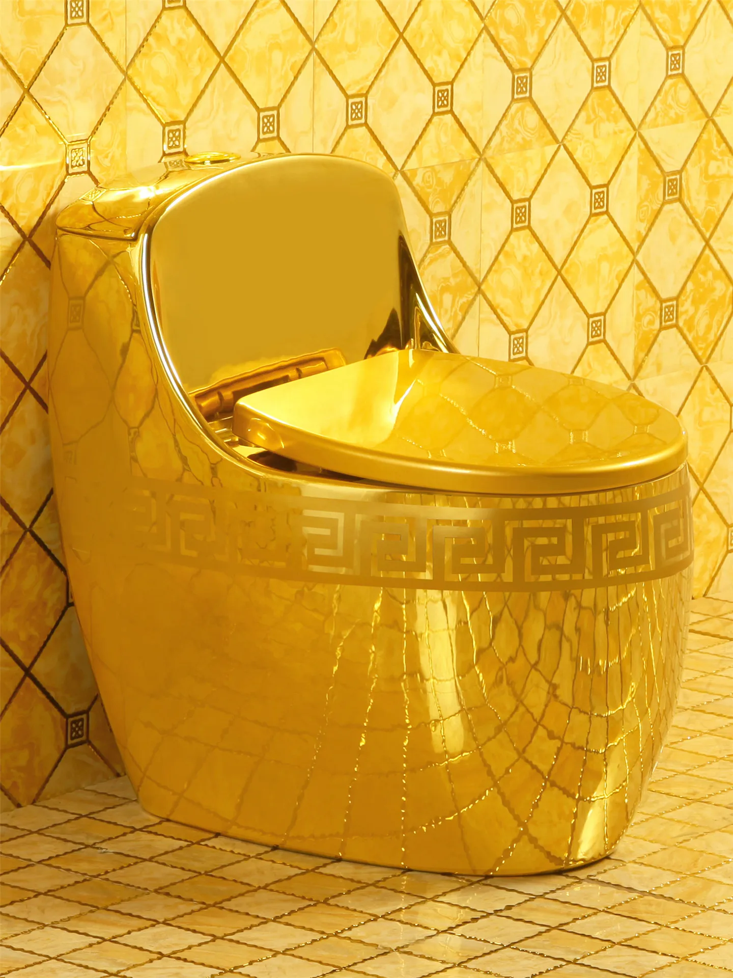 Modern Luxury Small Apartment Toilet New Household Golden Egg Type Concealed Tank Water Saving Siphon Creative Color Bathroom