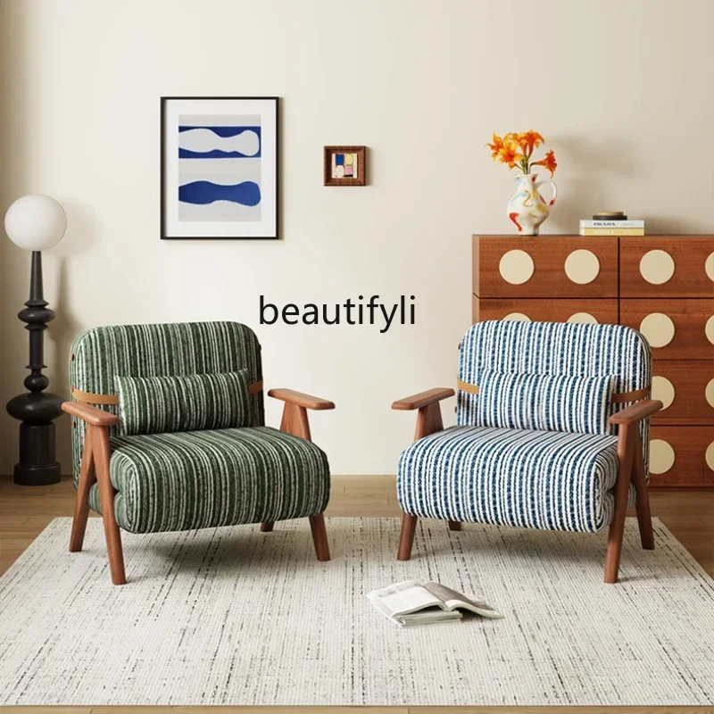 

K185 Sofa bed folding dual-purpose small apartment living room study does not occupy a solid wood single sofa