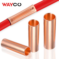 100PCS GT Copper Crimp Terminals Electrical Wire Cable Tubular Connectors Ring Sleeve Ferrules Lugs Have Heat Shrink Tubing