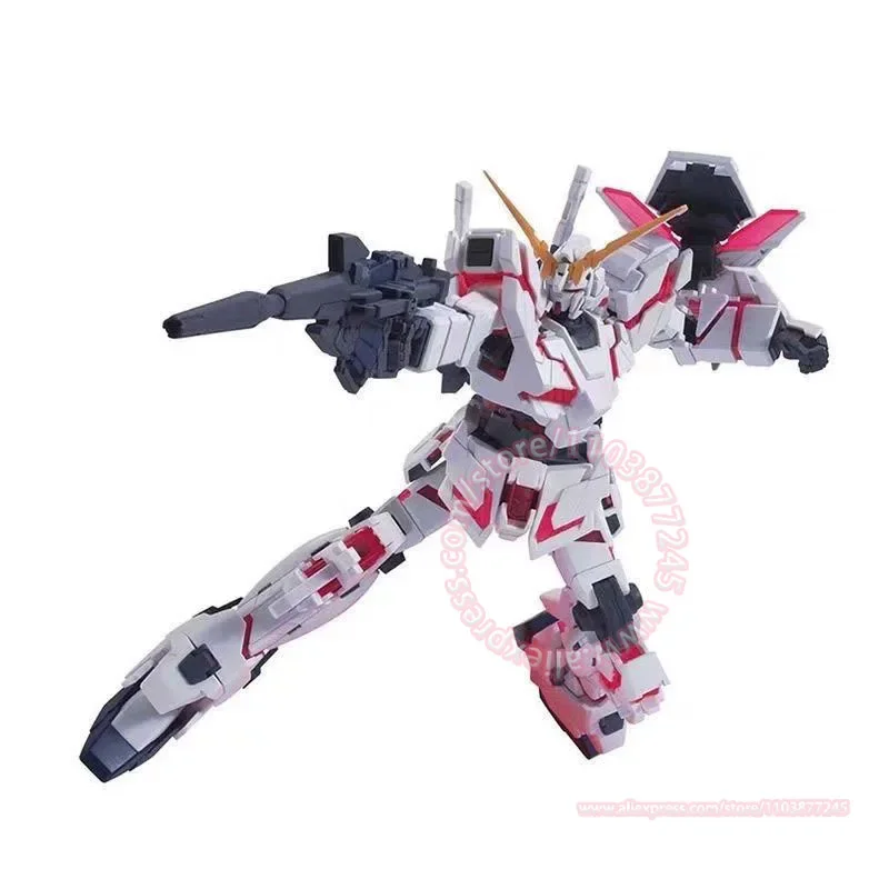 BANDAI RX-0 UNICORN GUNDAM DESTROY MODE HGUC 1/144 modelo ensamblado figuras de acción adorno de escritorio juguete para niños regalo de cumpleaños