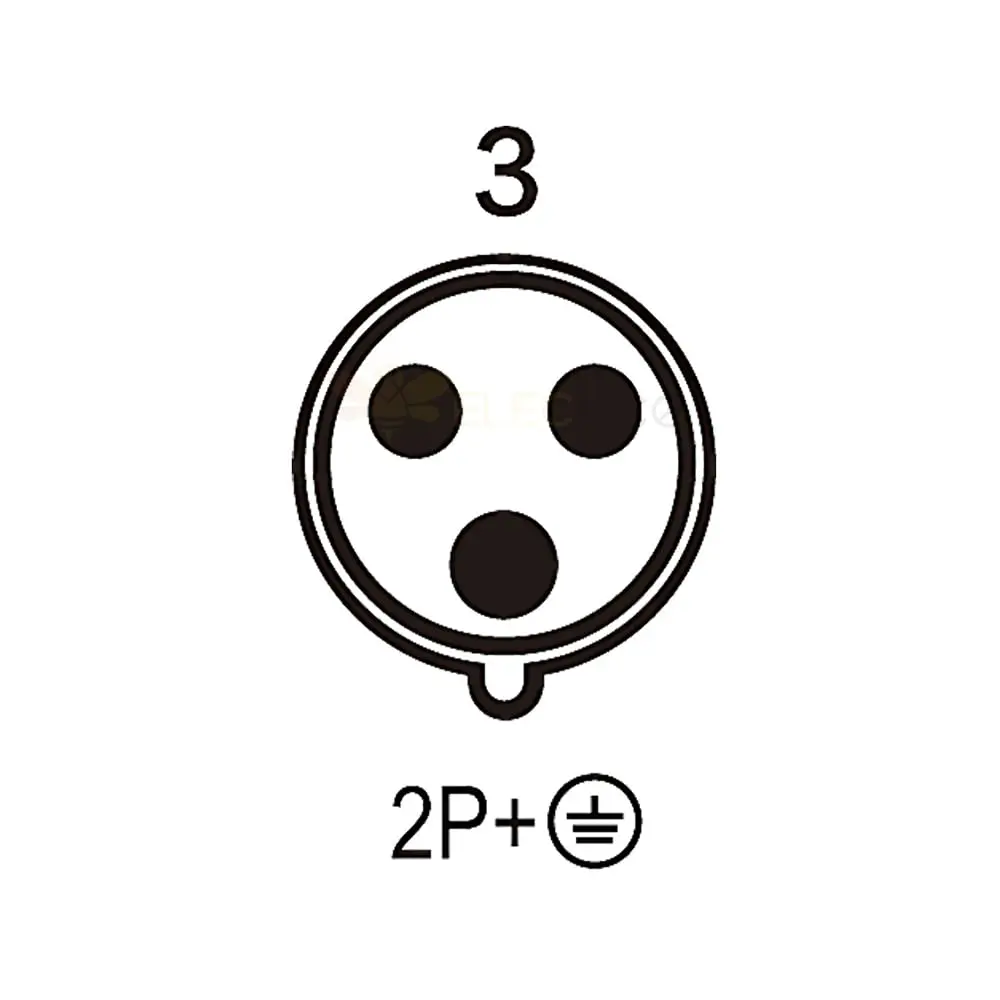 IEC60309 Waterproof Industrial CEE Connector Socket 3Pin 32A 230V 2P+E IP67