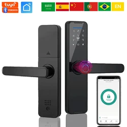 PHIPULO Tuya App Biometric Fingerprint Locks Smart Door Lock Remote Unlocking Keyless Lock Digital Electronic Lock