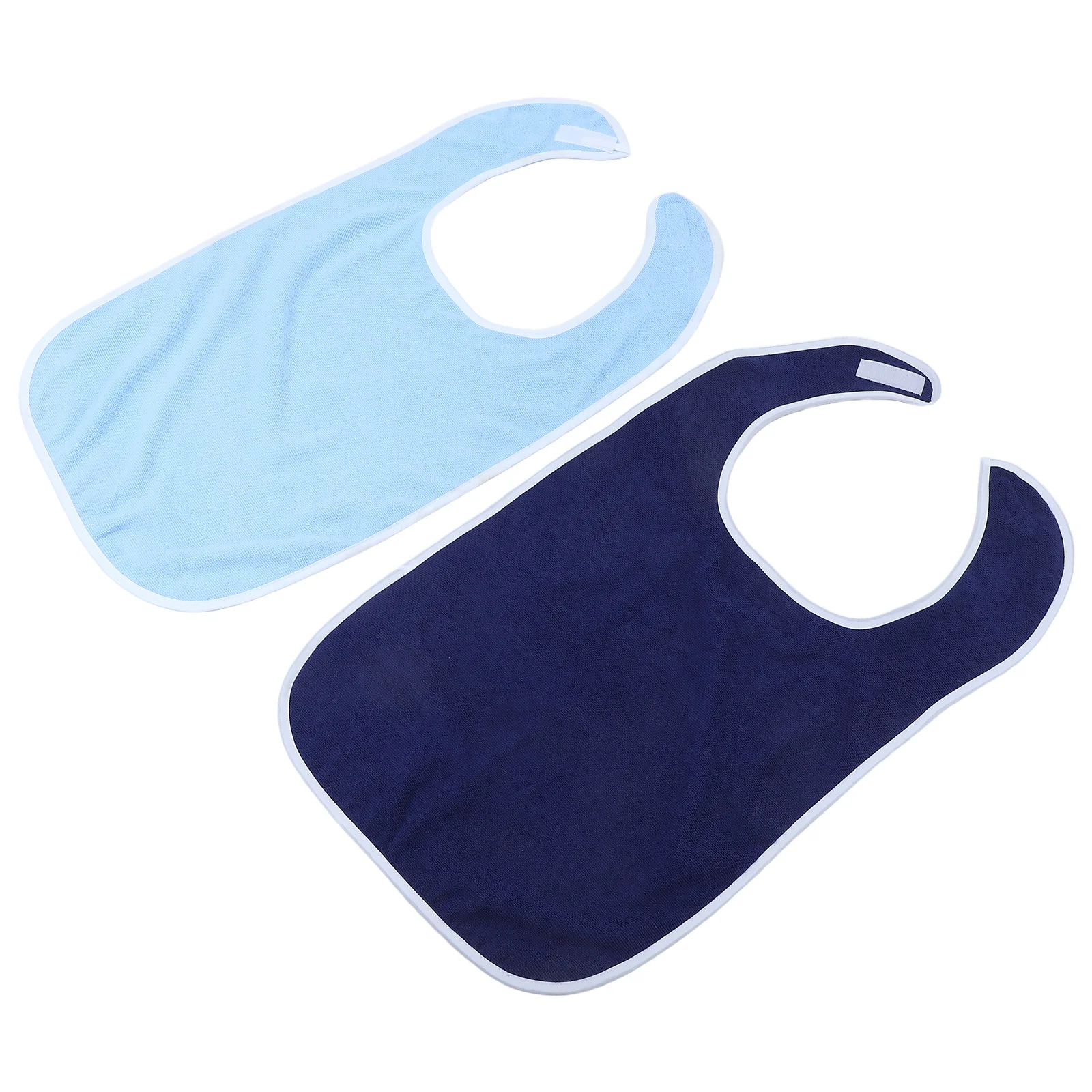 

2pcs Double-Sided Warmth Bibs For Elderly Adults Reusable Waterproof Eating Protector Easy Clean For Dining Crafts Health Care