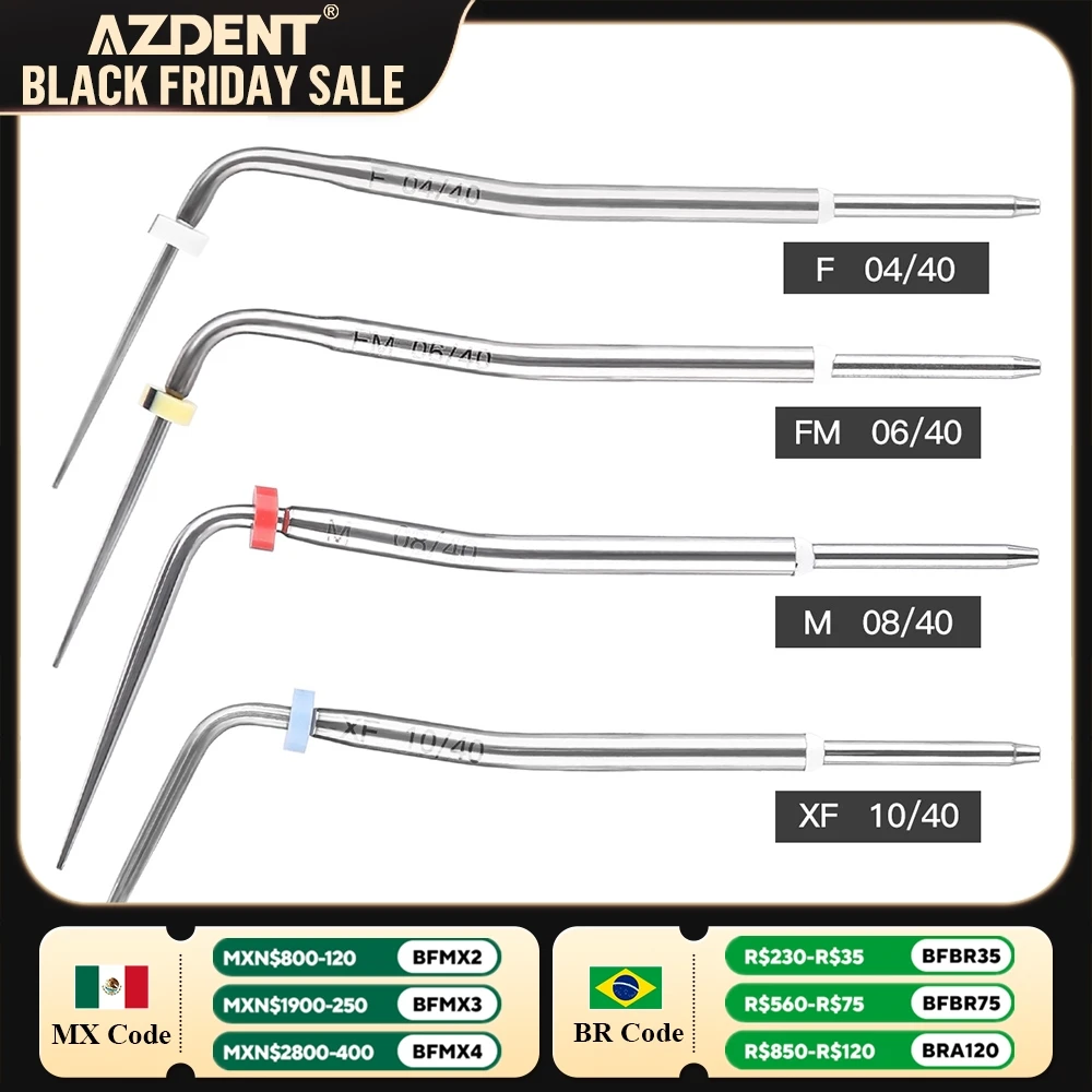 1PC Dental Gutta Percha Heated Tip AZDENT Size F XF FM M for Obturation Gutta Percha Endo Pen System Dentistry Tools