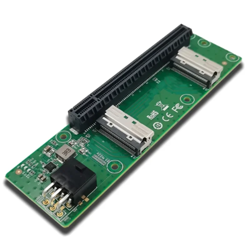 A92Z 2X MCIO X8 a Pcie5.0 X16 Ranura Riser XIC 0516PE
