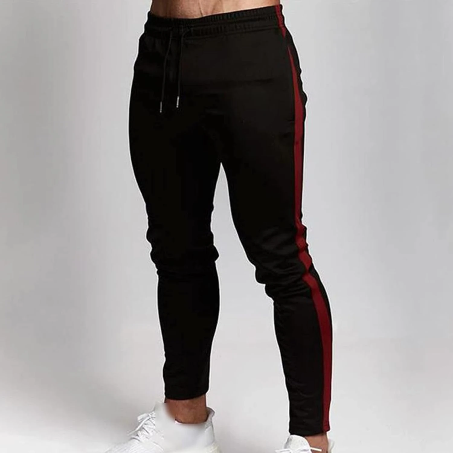 

Cozy and comfortable men's stretch athletic jogger pants with elastic waist - Perfect for outdoor running, fitness, and yoga - V