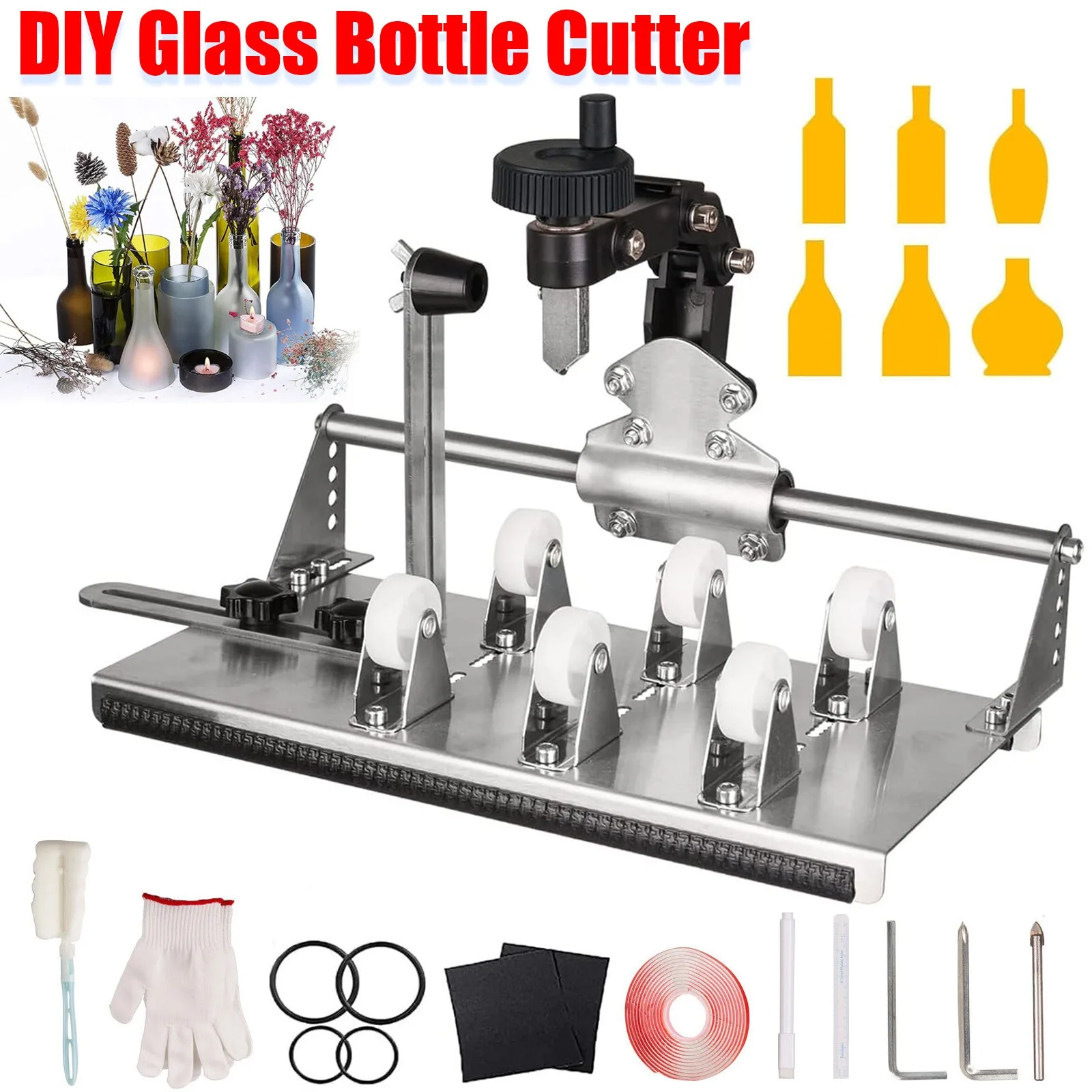 

Pro Glass Bottle Cutter for All Shapes DIY Glassbottle Glass Cutting Tool Kit