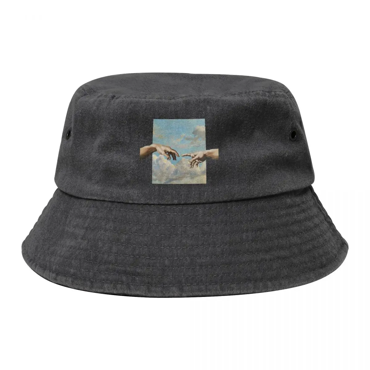 

Touch The God - Creation Of Adam Bucket Hat tea Hat Beach Men Caps Women's