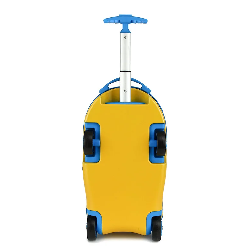 New Kid's Luggage.18-inch Riding Car Rolling Luggage.boarding Password Kids Suitcase On Wheels Suitable For Boys And Girls.