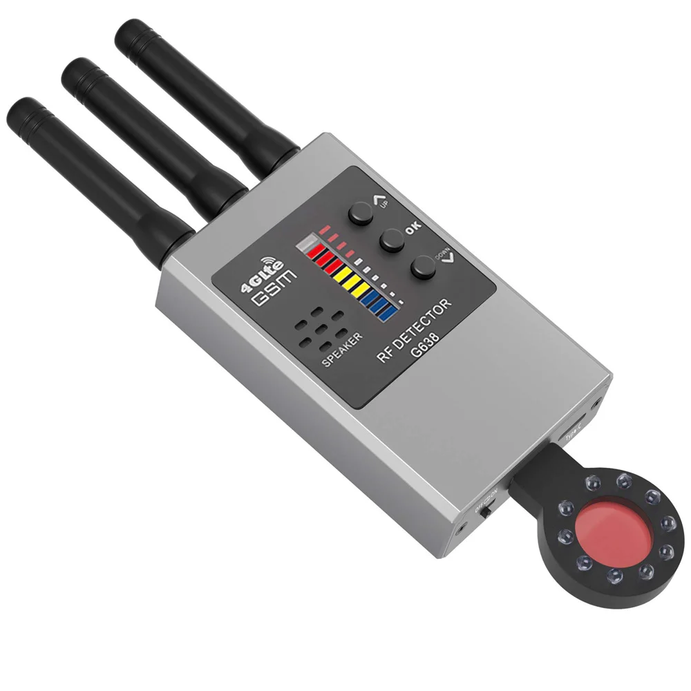 Anti-Spy RF Signal Detector Detection Camera GSM Audio Bug Finder GPS Signal Lens RF Tracker Detect Anti Candid Camera Detector