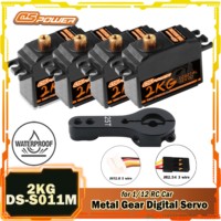 DSPOWER 2KG Waterproof Digital RC Car Servo Metal Gear 4.8~6.0V DC for 1/12 Wltoys 144001 144010 Monster Helicopter Plane Boat