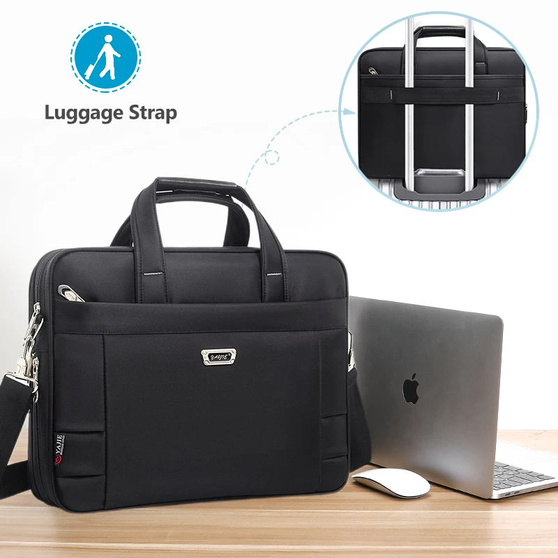 Laptop Bag 14 15.6 16 Inch Computer Bag Notebook Business Casual Shoulder Diagonal Large-Capacity Portable Bag Oxford Waterproof